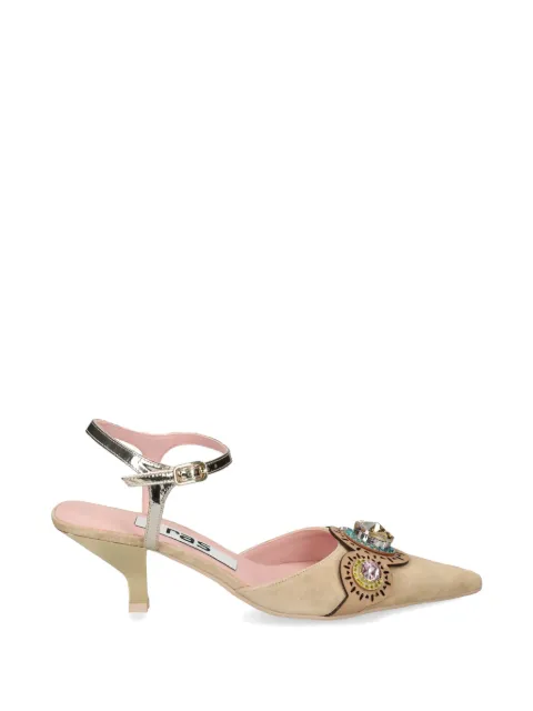 Ras ankle strap embellished pumps Neutrals 8471