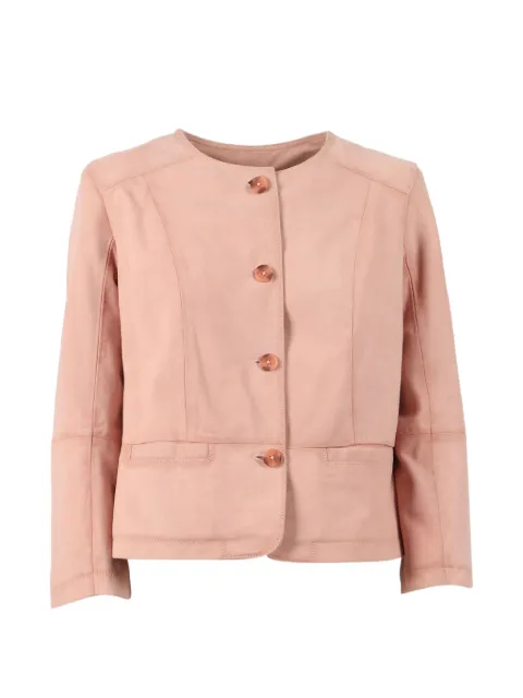 BULLY suede leather jacket Pink BE267929BLS