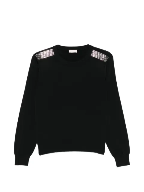 LIU JO crystal-embellished sweater Black TA6043MS01422222