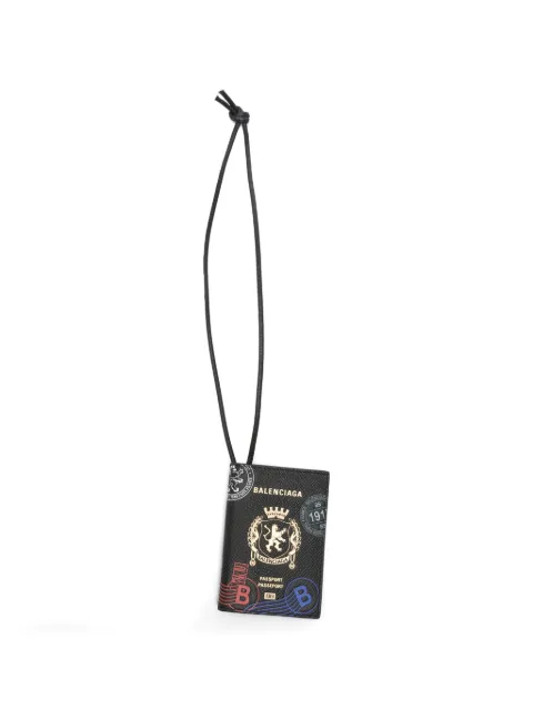 Balenciaga passport graphic keyring Black 8667332ACGS