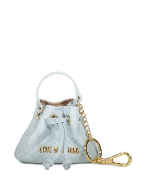 Love Moschino quilted-bag keyring Blue JC5403PP1OLA0