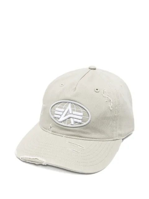 Alpha Industries logo-patch distressed hat Neutrals 266904