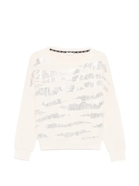 LIU JO crystal-embellished sweatshirt Neutrals TA6191FS002