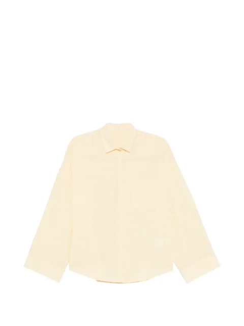 Nine In The Morning striped-print long-sleeve shirt Yellow 9SS26AMD22