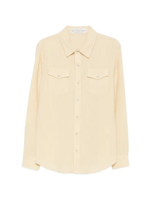 GOD'S TRUE CASHMERE waffle-knit button-down shirt Yellow SP26U1111CASDAF