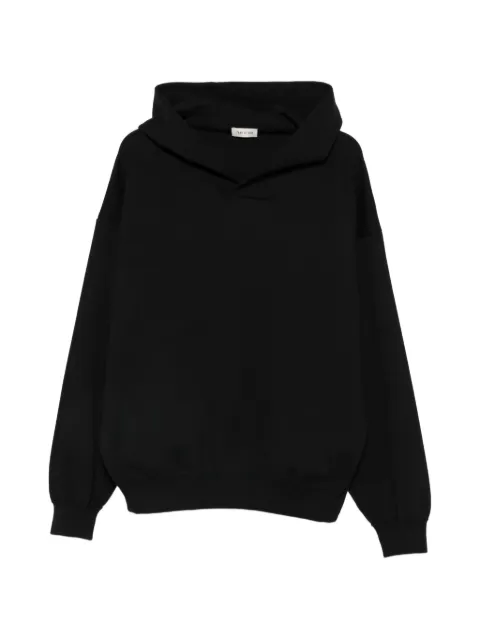 Fear Of God ribbed-trim hoodie Black FG9M20200MDK