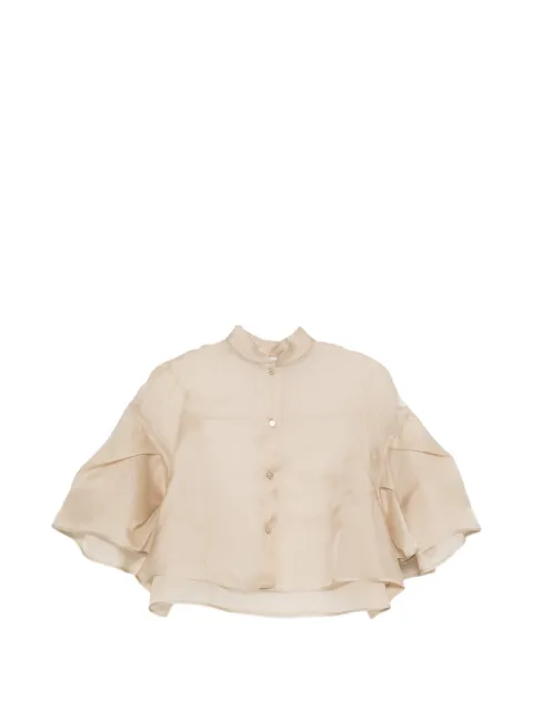 Max Mara ruffled layered shirt Neutrals 2614731032600