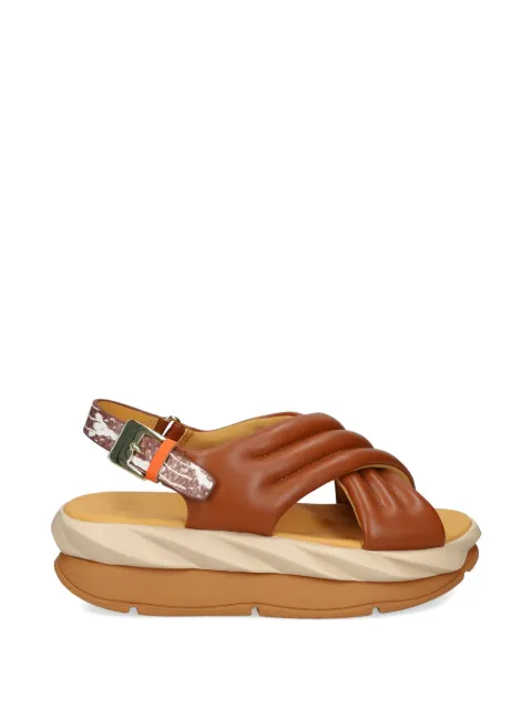 4CCCCEES Mellow Mana criss-cross sandals Brown MELLOWMANA