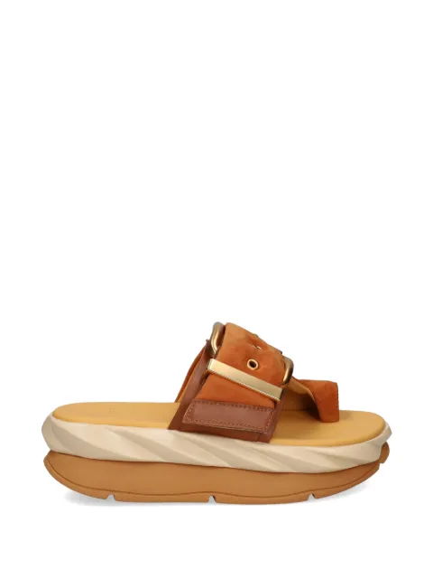 4CCCCEES Mellow Glow buckled leather sandals Brown MELLOWGLOW
