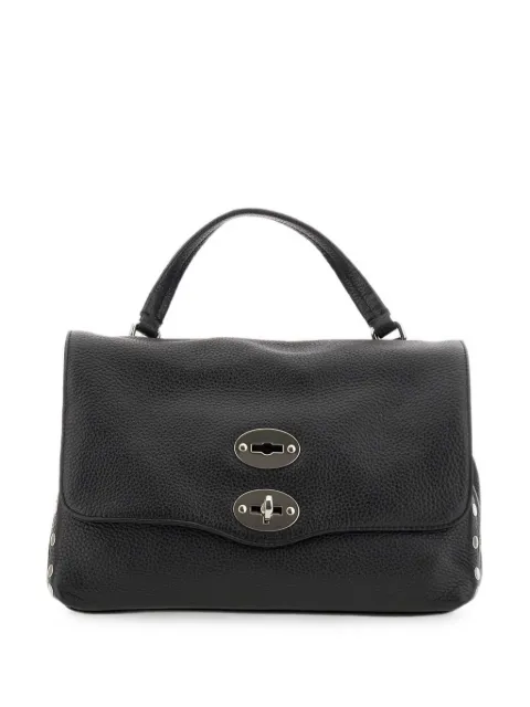 Zanellato stud-embellished leather shoulder bag Black 0680100040000S
