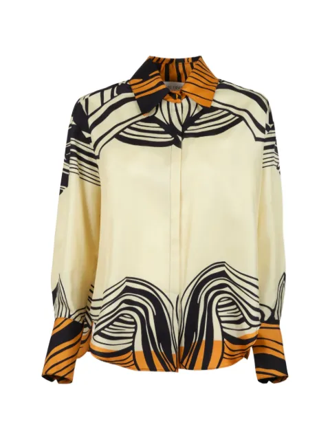 Raquel Diniz Bahia graphic-print twill shirt Neutrals A003007