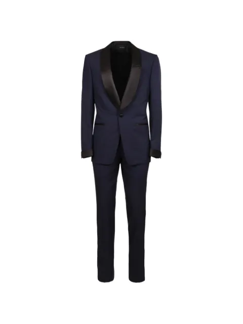 TOM FORD shawl-lapel suit Blue 2EEHT1WOS02MIDNIGHTBLEU