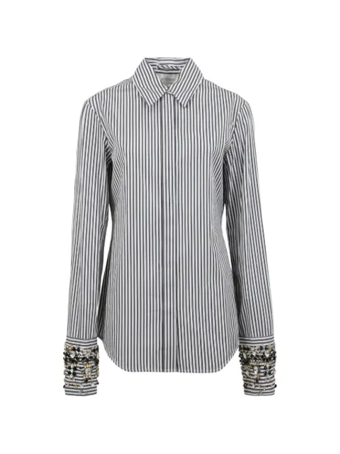 Sportmax striped embellished shirt White SPXRACCONTO