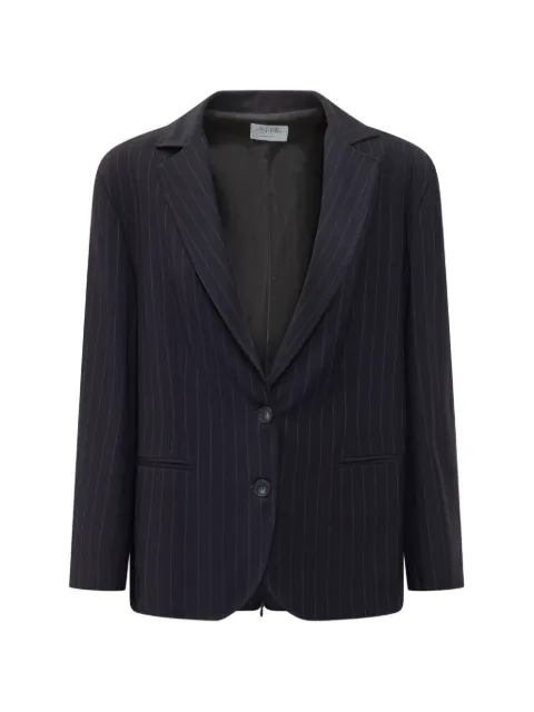 LE SULLY STUDIO pinstripe button jacket Blue 6332SCOOPY15