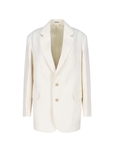 Auralee buttoned blazer Neutrals A26SJ04WO