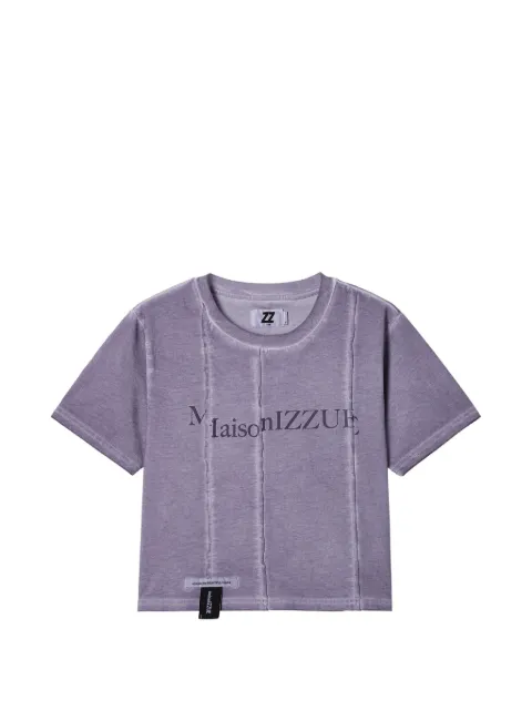 izzue panelled crew-neck T-shirt Purple IZXTEW00919X