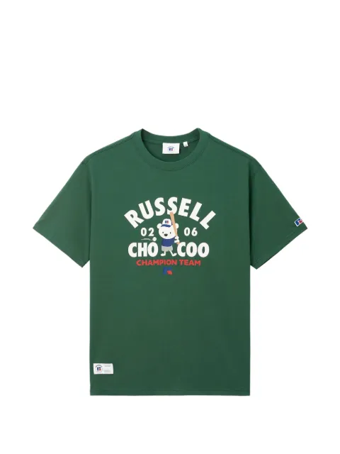 CHOCOOLATE bear-print cotton T-shirt Green B1XTEM00736X