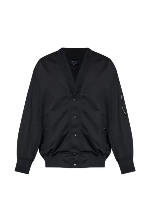 Comme des Garçons Homme zip-pocket V-neck sweater Black HQT007