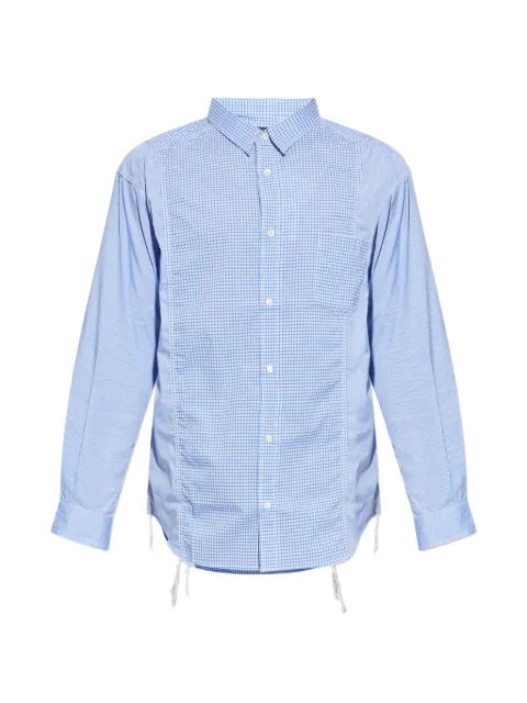 Comme des Garçons Homme Plus checked panelled shirt Blue HQB026