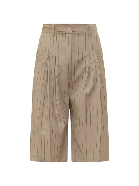 LE SULLY STUDIO pinstriped shorts Neutrals 4699SCOOPY15
