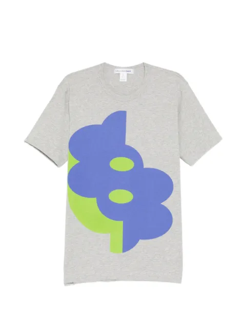 Comme Des Garçons Shirt flower graphic T-shirt Grey FQT020