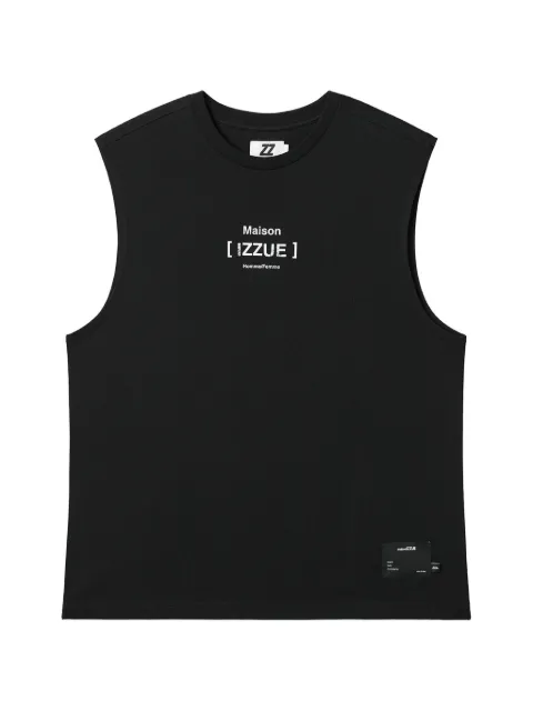 izzue logo-print tank top Black IZXVTM00472X