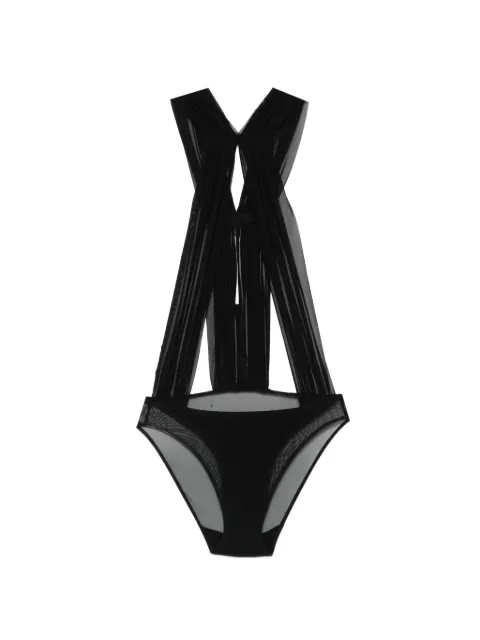 Rick Owens Miami crossover bodysuit Black RO01F6150TUS