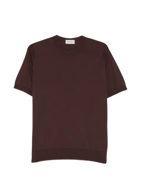 John Smedley short-sleeve T-shirt Brown KEMPTON