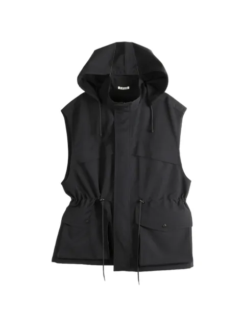 Auralee wool max canvas gilet Black A26SV03WC