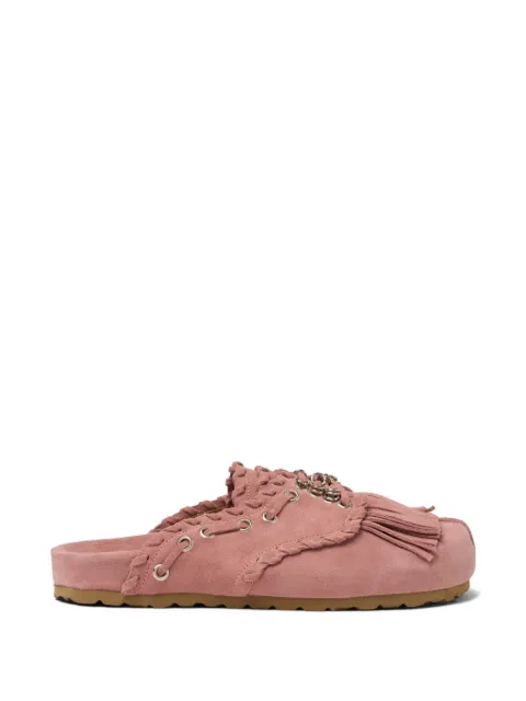 Scarosso Flora fringes suede mules Pink FLORAMULEPINSUED