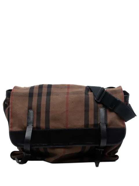 Burberry Pre-Owned 2000-2017 House Check Canvas Flap crossbody bag Brown 7GFIRSX2GZF1ZXLH