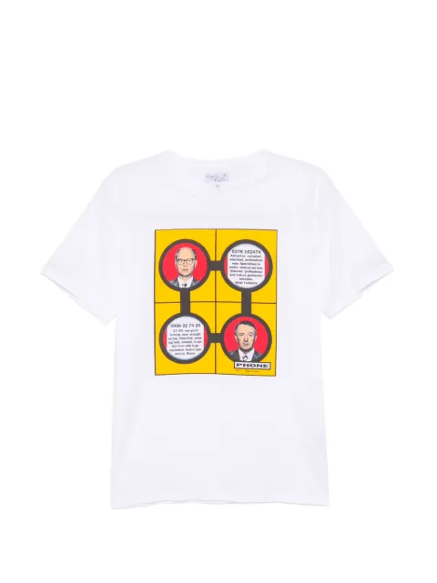 agnès b. x Gilbert & George Phone T-shirt White EAI1SFO4