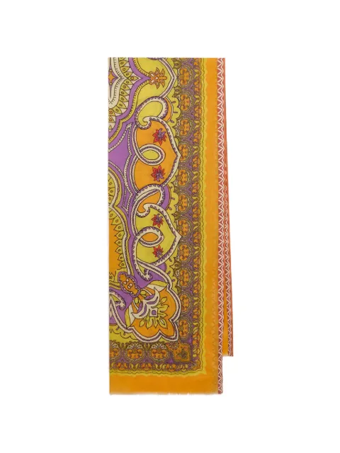 MALIPARMI jacquard geometric scarf Orange IB034210216B7018