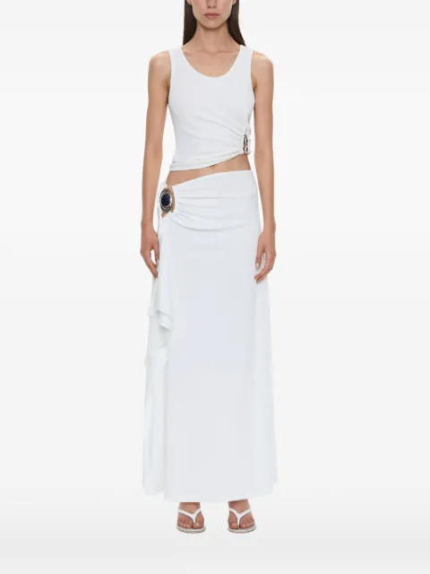 Christopher Esber Droplet Crystal ruched tank top White 26011755