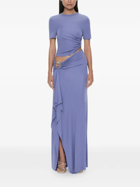Christopher Esber buckle cascade maxi skirt Purple 26014746
