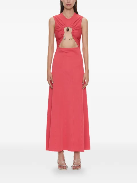 Christopher Esber Hiero stone-embellished cut-out maxi dress Red 26013748WATERMELON
