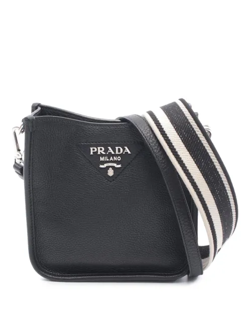 Prada Pre-Owned 2010-2025 Vitello Daino Soft crossbody bag Black E5WBW0UE9WI23PEX