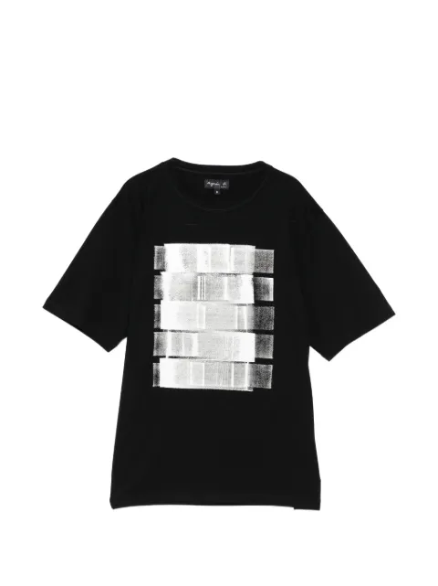 agnès b. x Alexis Cladiere graphic-print T-shirt Black EBJ1SFO5