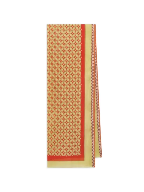 MALIPARMI geometric fringed scarf Red IB034210216B3117