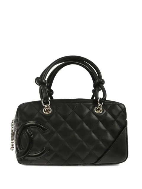 CHANEL Pre-Owned 2006 Cambon Ligne quilted leather tote bag Black 117803