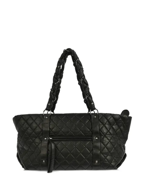 CHANEL Pre-Owned 2005-2006 braided leather tote bag Black 135760