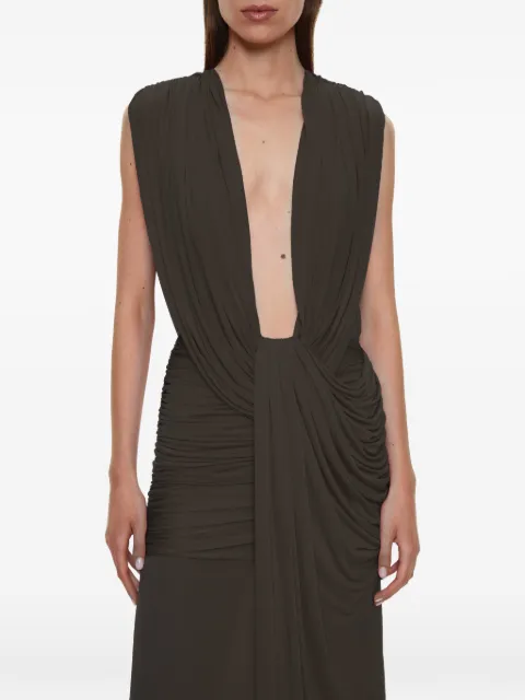 Christopher Esber draped maxi dress Brown 24043346