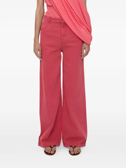 Christopher Esber front-botton wide-leg jeans Red 25015724