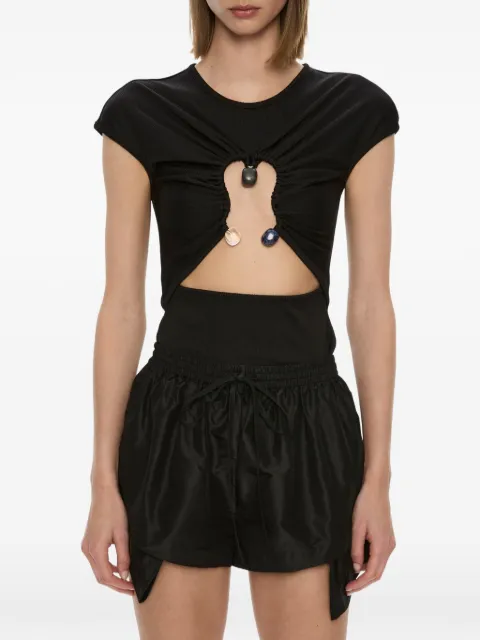 Christopher Esber Hiero crystal capped T-shirt Black 26011623