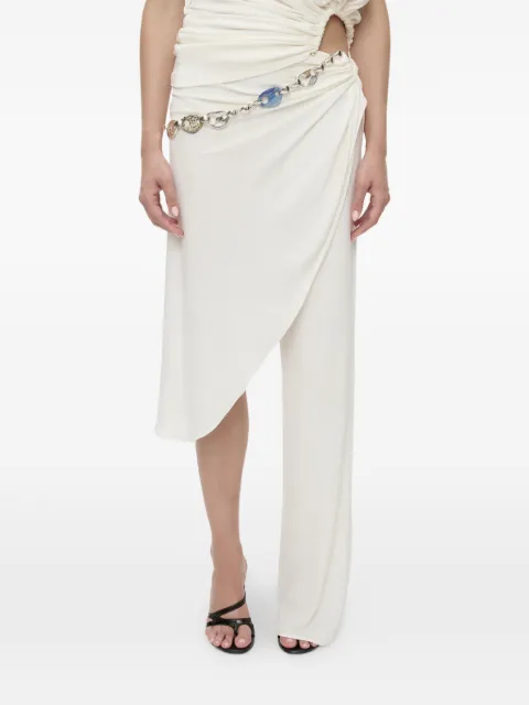 Christopher Esber Crystal cable-chain draped trousers Neutrals 26015804