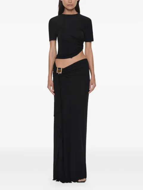 Christopher Esber Bezel Cascade Quartz long skirt Black 26014746