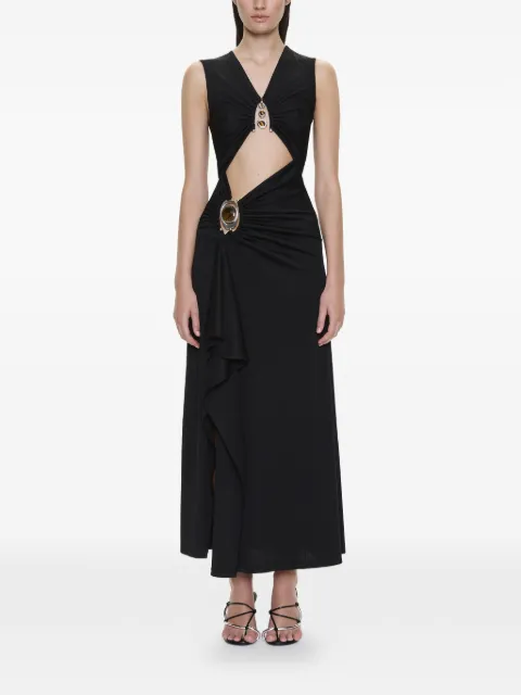 Christopher Esber Droplet Crystal Separation midi dress Black 26013750BLACK