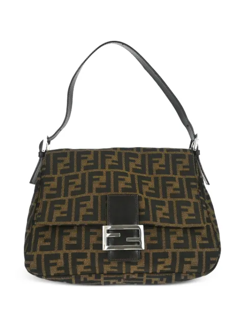 Fendi Pre-Owned Zucca Baguette handbag Black 117179
