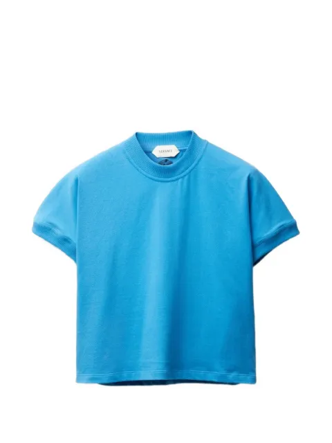 Versace embroidered stretch cotton-jersey T-shirt Blue 10236941A17888
