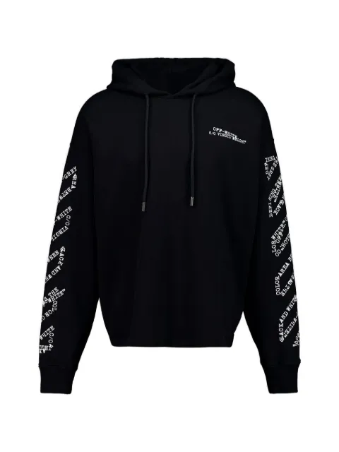 Off-White arrow diag loose hoodie Black 44MBB12MS26F005001